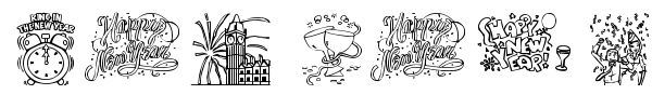 New Year font preview